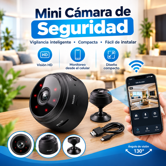 MINI CAMARA A9 1080P INALÁMBRICA WIFI SMART HOME VIGILANCIA.