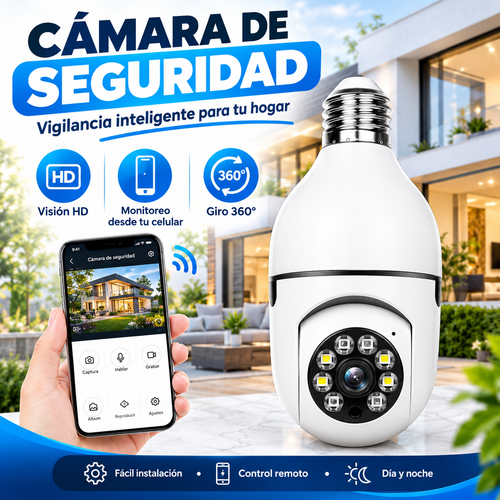CAMARA DE SEGURIDAD TIPO BOMBILLO.
