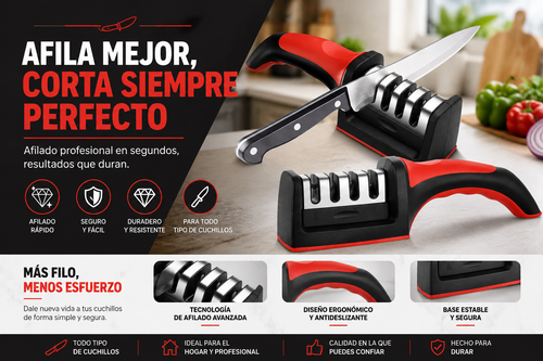 AFILADOR DE CUCHILLO ROJO